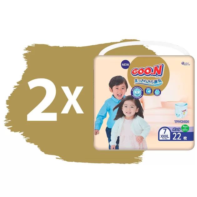 Трусики-підгузки GOO.N Premium Soft для дітей (розмір 7(3XL), 18-30 kg, 44 шт)