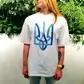 Патріотична футболка Тризуб", L/XL, унісекс оверсайз, біла" - FUT-TRI-LXLB_3.jpg - № 3