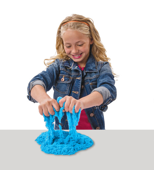 Пісок Для Дитячої Творчості - Kinetic Sand Neon (Блакитний) - 71401B-1_4.jpeg - № 5