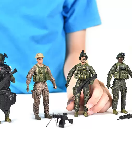 Игровой набор фигурок солдат ELITE FORCE  — МОРСКИЕ КОТИКИ (5 фигурок, аксесс.) - 101837_3.jpg - № 3