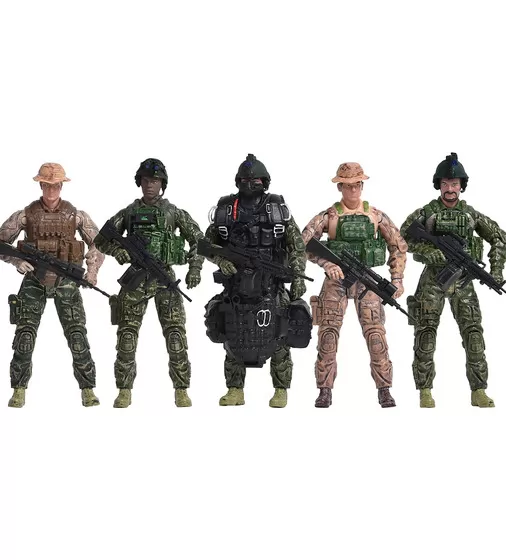 Игровой набор фигурок солдат ELITE FORCE  — МОРСКИЕ КОТИКИ (5 фигурок, аксесс.) - 101837_2.jpg - № 2