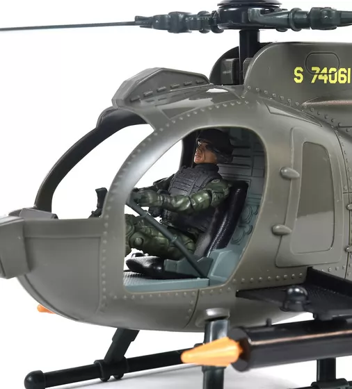 Игровой набор ELITE FORCE —МНОГОФУНКЦИОНАЛЬНЫЙ ВЕРТОЛЕТ MH-6  (вертолет, мотоцикл, фигурки, аксесс.) - 101860_7.jpg - № 7