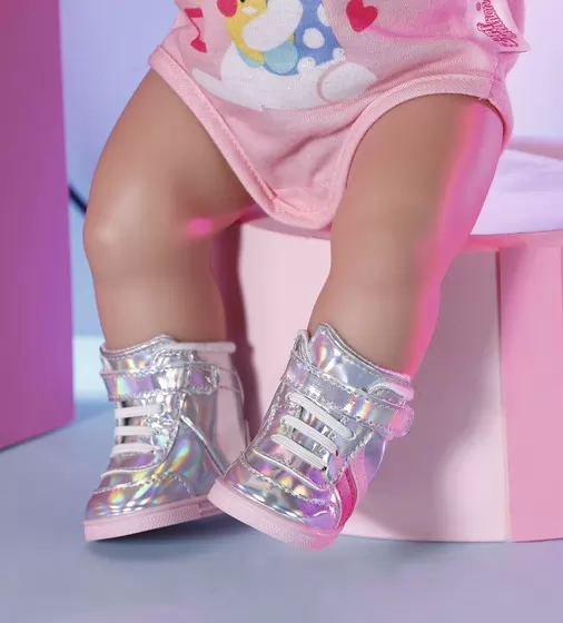 Обувь для куклы Baby Born - Серебристые кроссовки - 831762_3.jpg - № 3