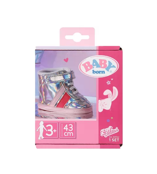 Обувь для куклы Baby Born - Серебристые кроссовки - 831762_5.jpg - № 5