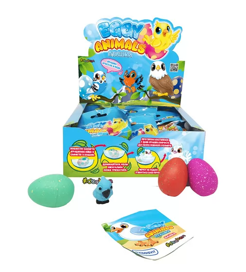 Растущая игрушка в яйце - Птички (12 шт, в дисп) - 91-CN22-CDU_1.jpg - № 1