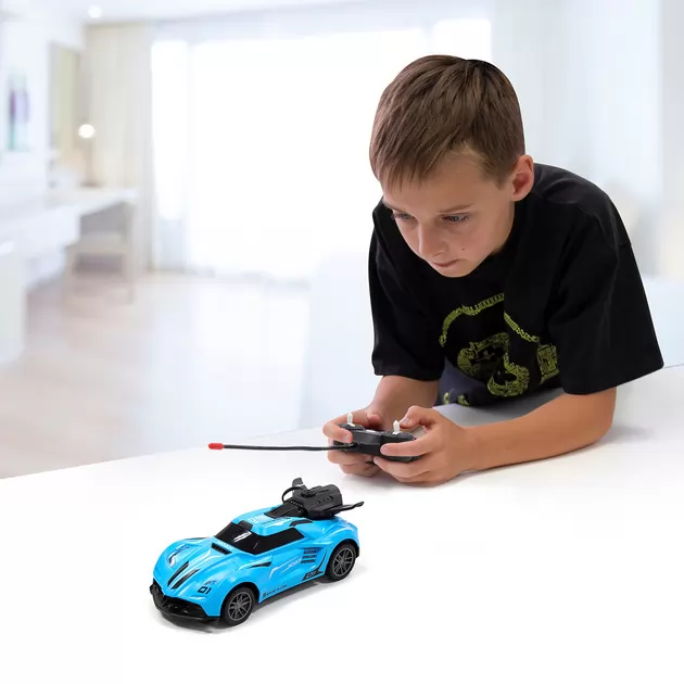 Автомобиль Spray Car на р/у &ndash; Sport (голубой, 1:24, свет, функция туман)