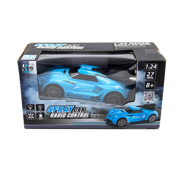 Автомобиль Spray Car на р/у &ndash; Sport (голубой, 1:24, свет, функция туман)
