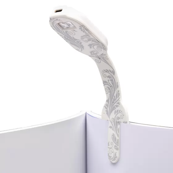 Закладка-ліхтарик Flexilight Rechargeable - Білі квіти