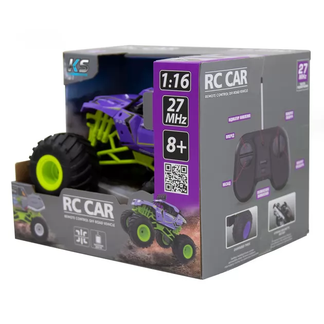 Автомобиль Bigfoot Off-road на р/у &ndash; Violet (1:16, 27 МГц (MHz))