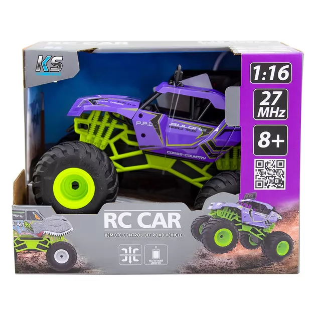 Автомобиль Bigfoot Off-road на р/у &ndash; Violet (1:16, 27 МГц (MHz))