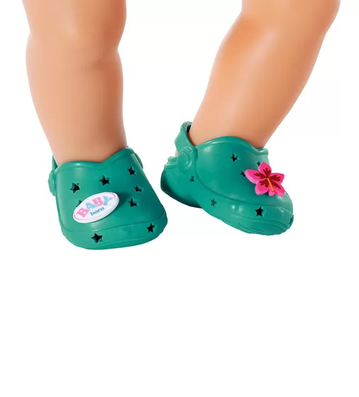 Обувь для куклы BABY BORN - Cандалии с значками (зеленые) - 831809-1_2.jpg - № 2