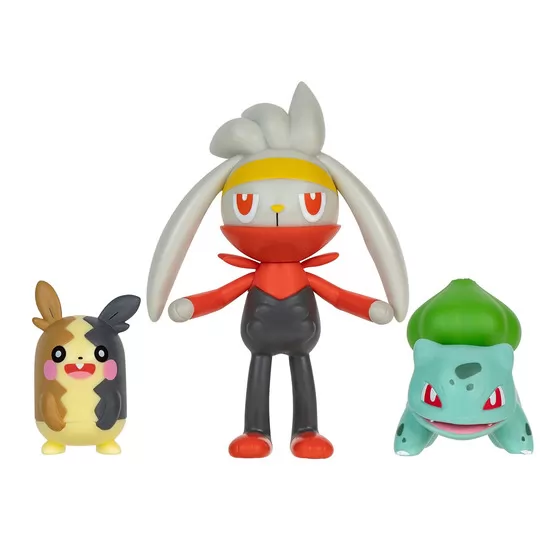 Набір ігрових фігурок Pokemon W18 - Морпеко, Бульбазавр, Рабут