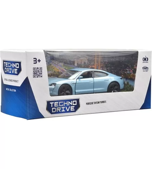 Автомодель - Porsche Taycan Turbo S (синий) - 250335U_10.jpg - № 10