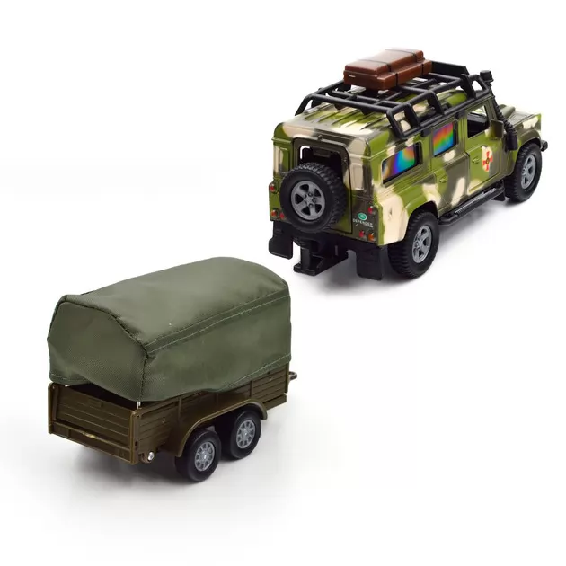 Игровой набор &ndash; Land Rover Defender Mилитари (с прицепом)