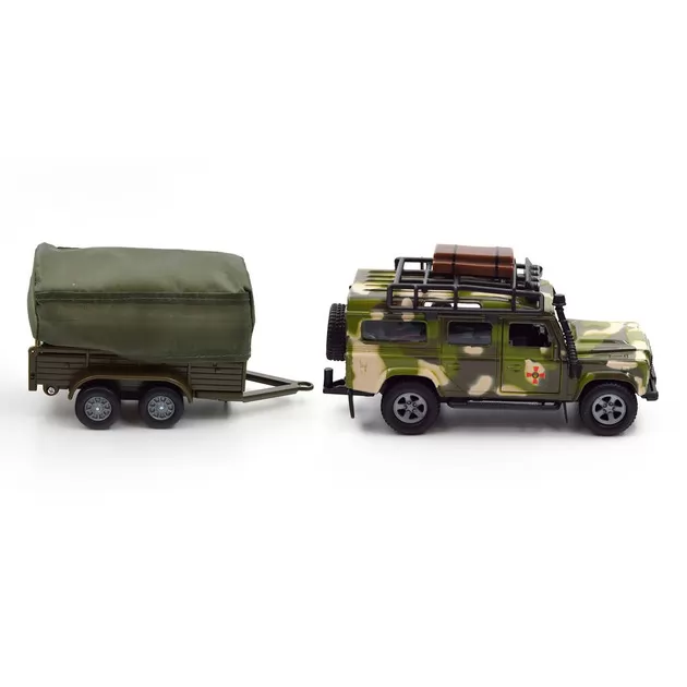 Игровой набор &ndash; Land Rover Defender Mилитари (с прицепом)