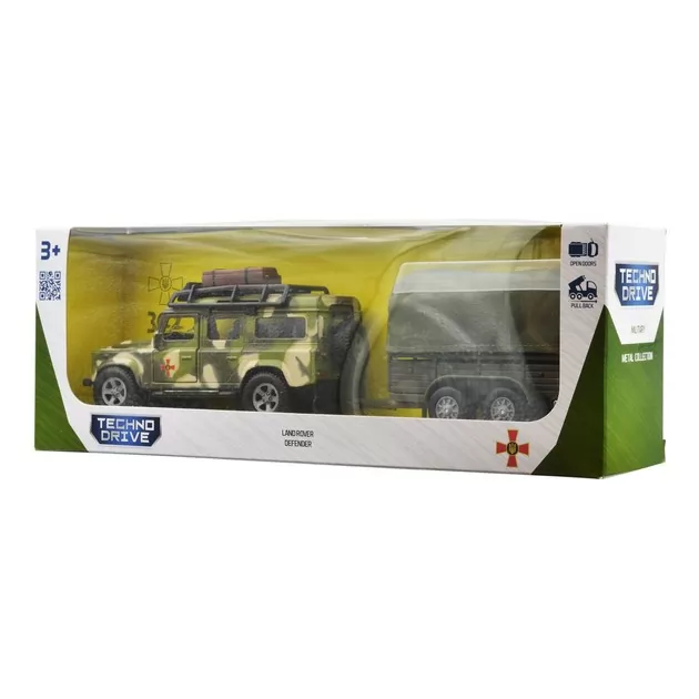 Игровой набор &ndash; Land Rover Defender Mилитари (с прицепом)