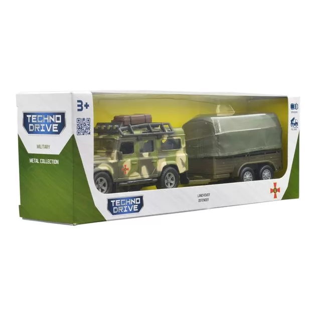 Игровой набор &ndash; Land Rover Defender Mилитари (с прицепом)