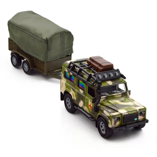 Игровой набор &ndash; Land Rover Defender Mилитари (с прицепом)