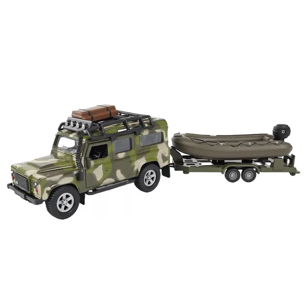 Игровой набор &ndash; Land Rover Defender Mилитари (с лодкой)