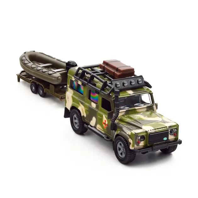 Игровой набор &ndash; Land Rover Defender Mилитари (с лодкой)
