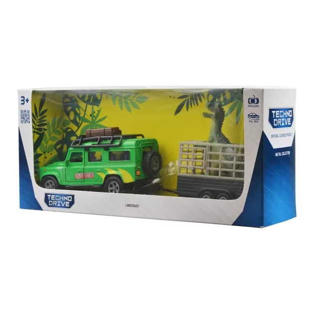 Игровой набор &ndash; Land Rover (с прицепом и динозавром)
