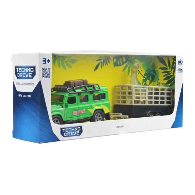 Игровой набор &ndash; Land Rover (с прицепом и динозавром)