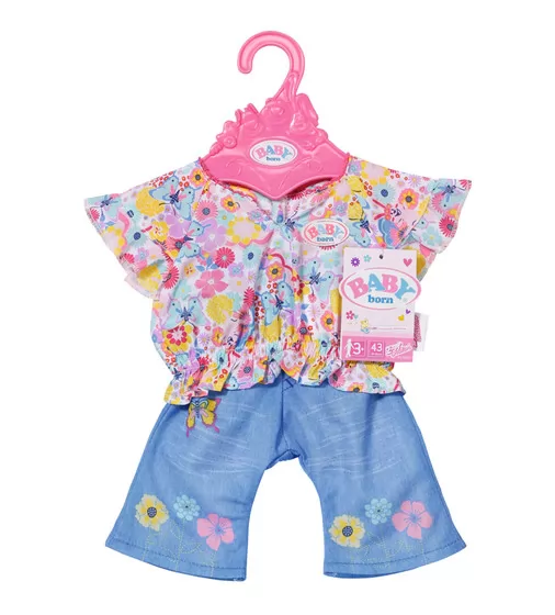 Одежда для куклы Baby Born - Цветочный джинс - 832677_7.jpg - № 7