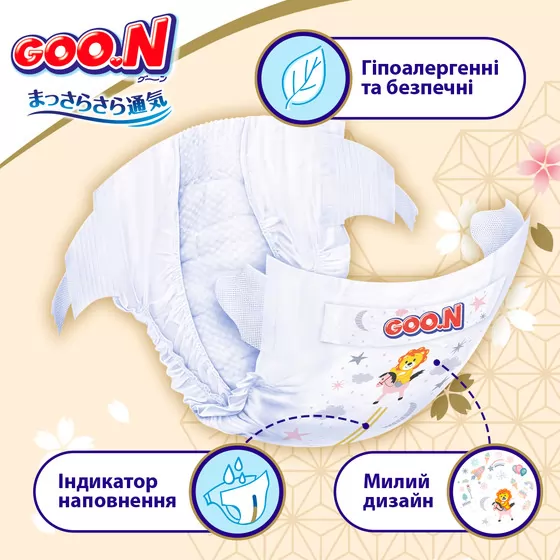 Подгузники Goo.N Premium Soft для детей (М, 5-9 кг, 64 шт)