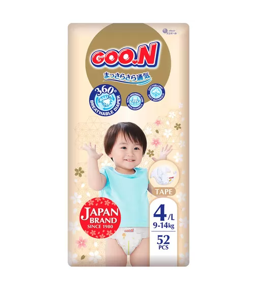 Подгузники Goo.N Premium Soft для детей (L, 9-14 кг, 52 шт.) - F1010101-155_1.jpg - № 1
