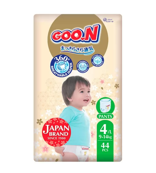Трусики-підгузки Goo.N Premium Soft (L, 9-14 кг, 44 шт) - F1010101-157_1.jpg - № 1