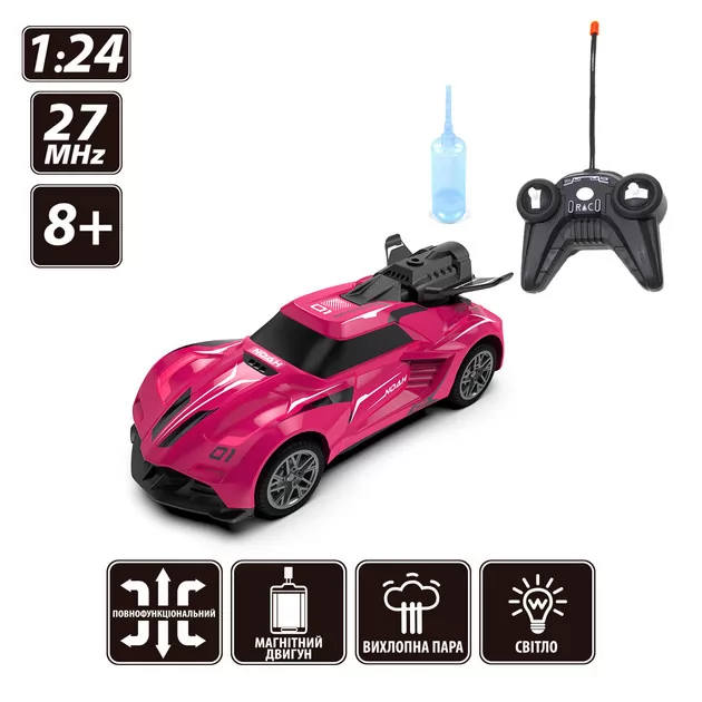 Автомобиль Spray Car на р/у &ndash; Sport (розовый, 1:24, туман)