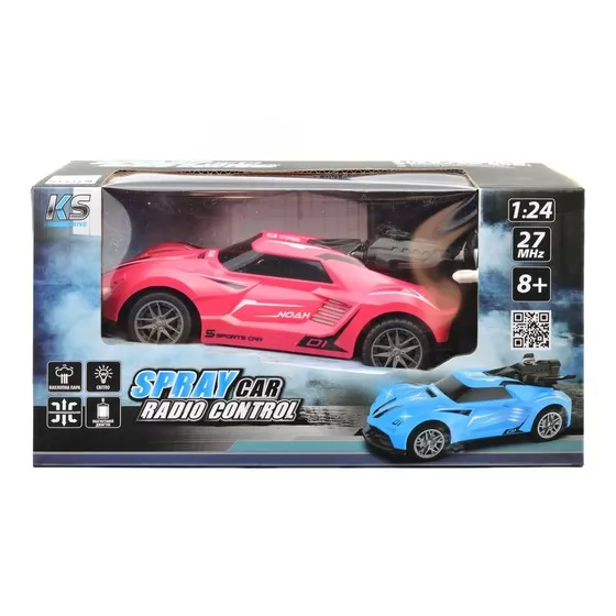 Автомобиль Spray Car на р/у – Sport (розовый, 1:24, туман)