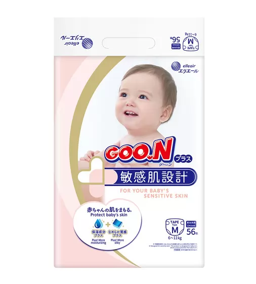 Подгузники Goo.N Plus для детей (М, 6-11 кг, 56 шт) - 21000628_1.jpg - № 1