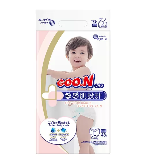 Підгузки Goo.N Plus для дітей (L, 9-14 кг, 48 шт) - 21000629_1.jpg - № 1