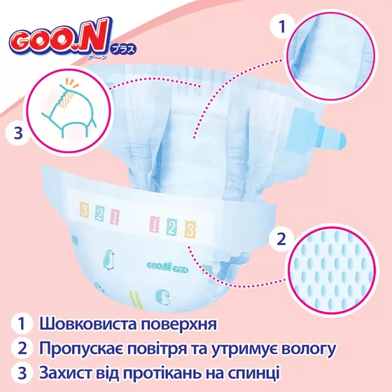 Підгузки Goo.N Plus для дітей (L, 9-14 кг, 48 шт)