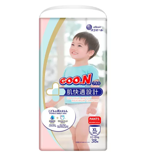 Трусики-подгузники Goo.N Plus для детей (XL, 12-20 кг, 38шт) - 21000633_1.jpg - № 1