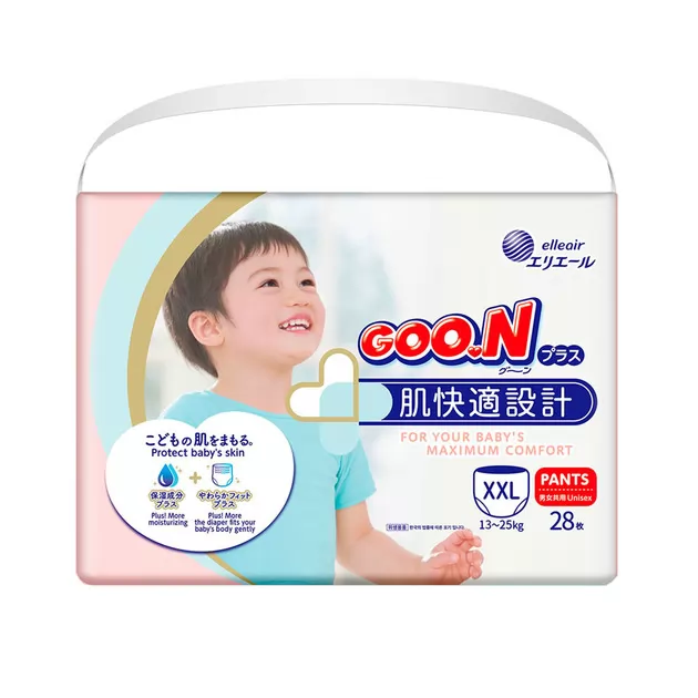Трусики-підгузки Goo.N Plus для дітей (розмір 6(XXL), 13-25кг, 28шт)