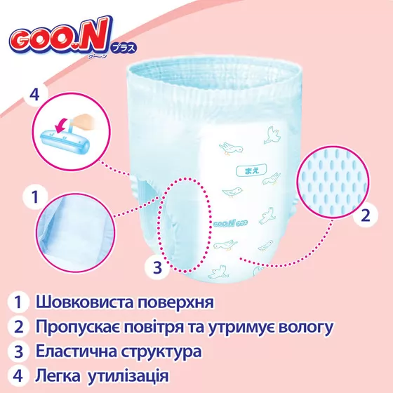 Трусики-подгузники Goo.N Plus для детей (XXL, 13-25кг, 28шт)