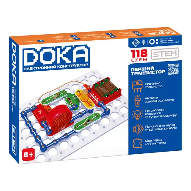 Конструктор електронний Doka 118 схем""