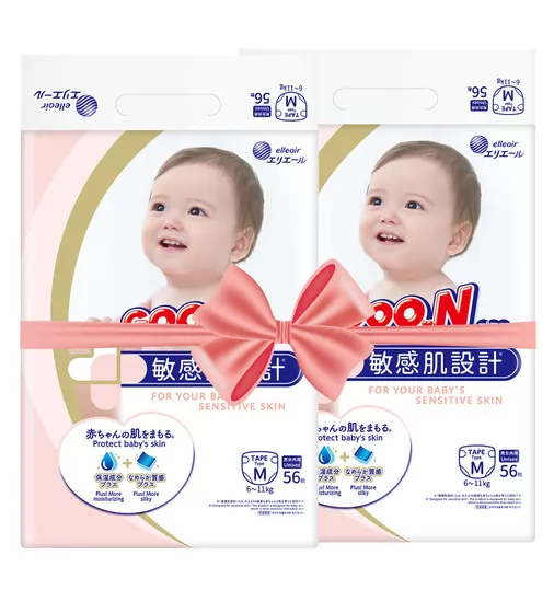 Підгузки Goo.N Plus для дітей (розмір 3(M), 6-11 кг, 112 шт) - 21000628-2_1.jpg - № 1