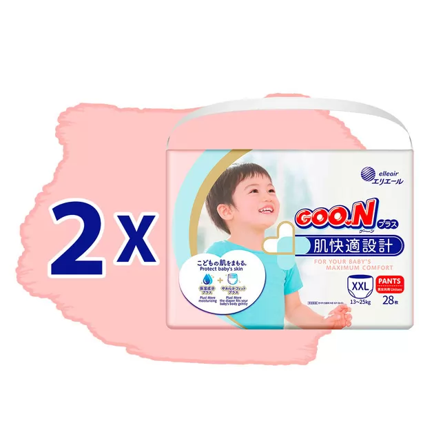 Трусики-підгузки Goo.N Plus для дітей (розмір 6(XXL), 13-25кг, 56шт)