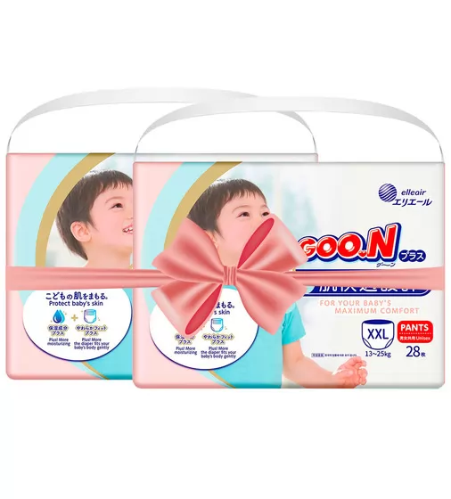 Трусики-підгузки Goo.N Plus для дітей (розмір 6(XXL), 13-25кг, 56шт) - 21000634-2_1.jpg - № 1