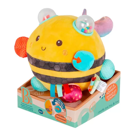 Сенсорна м’яка іграшка – Бджілка пухнастик дзиж