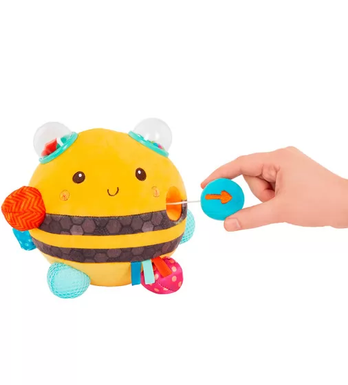 Сенсорна м’яка іграшка – Бджілка пухнастик дзиж - BX2037Z_4.jpg - № 4