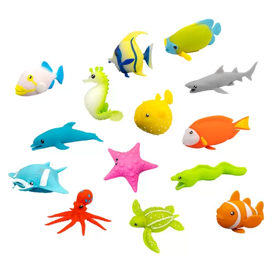 Дисплей стретч-игрушек в виде животного – Морские приключения (12 шт)
