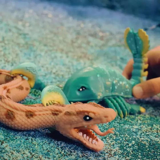 Дисплей стретч-іграшок у вигляді тварини Legend of animals – Морські доісторичні хижаки (12 шт)