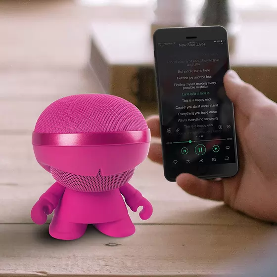 Акустика Xoopar - Xboy Glow (12 Cm, Розовая, Bluetooth, Стерео, Сс Mp3-Проигрывателем С Sd-Карты)