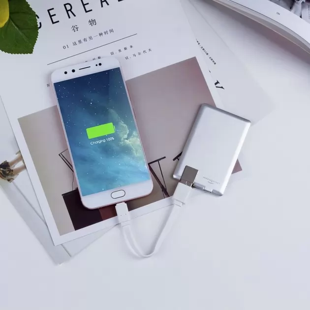 Портативна Батарея Xoopar – Power Card (Срібляста, 1300Ма*Год)