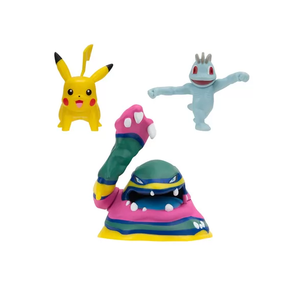Набор игровых фигурок Pokemon W19 - Мачоп, Пикачу, Алола Мак