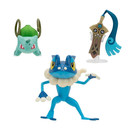 Набір ігрових фігурок Pokemon W19 - Хонедж, Бульбазавр, Фрогадир